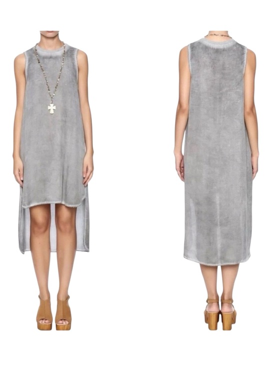 cloth & stone Dresses & Skirts - Anthropologie CLOTH & STONE Gray Stonewash Sleeveless Hi-Lo Tunic Tank Dress XS
